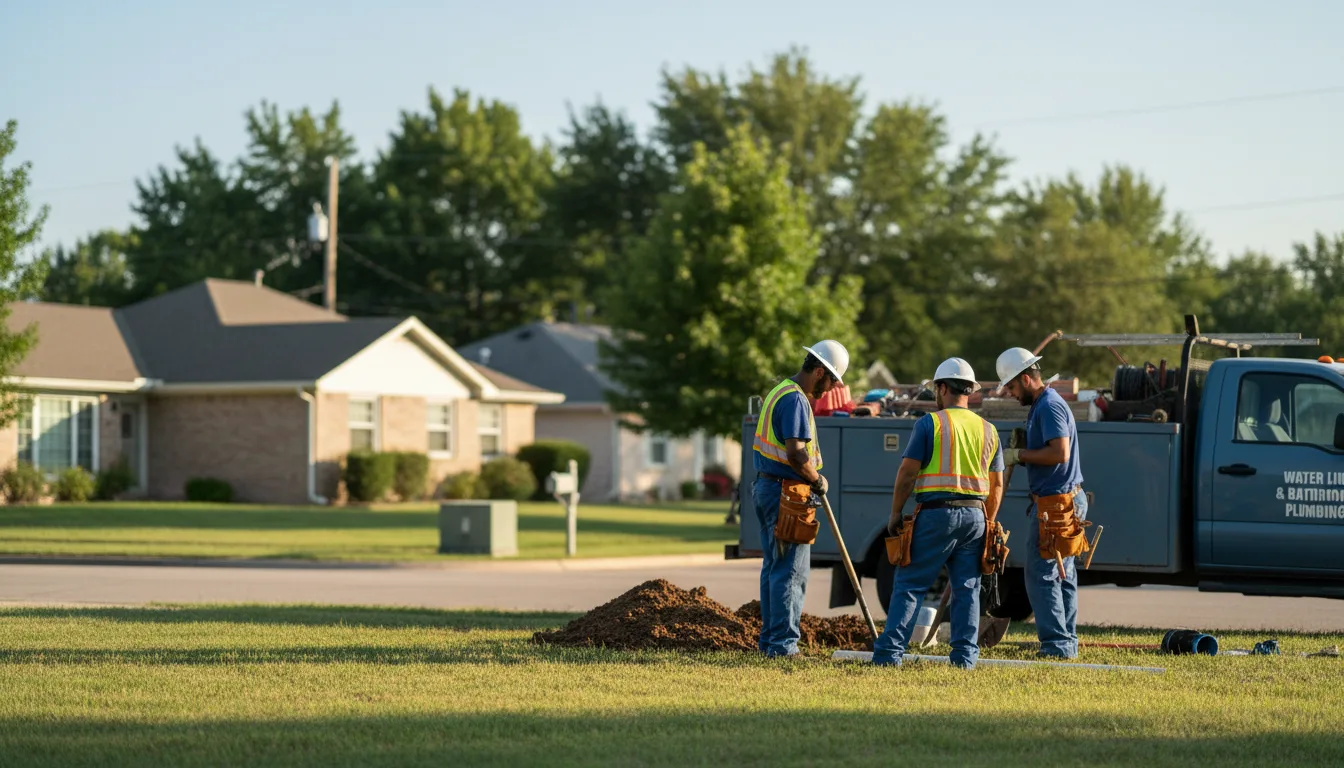 Residential water line and bathroom plumbing service in Harris, NY